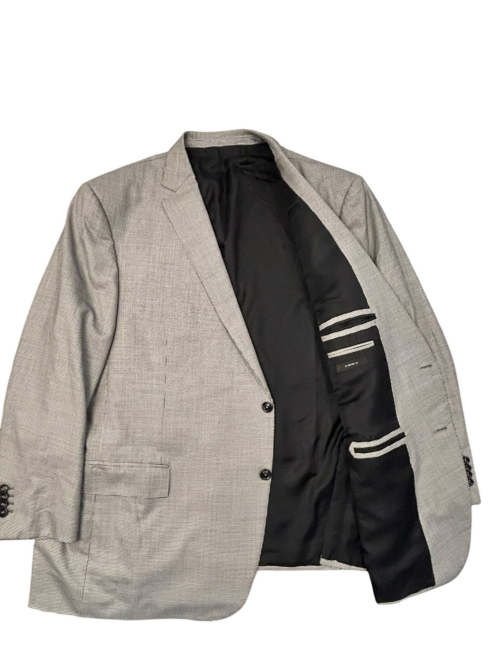 Ermenegildo Zegna Mila Black White Houndstooth Extra Fine Wool 7-66R Sport Coat